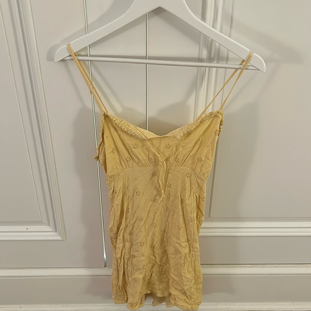O’neill Yellow Flower Embroidered Sundress